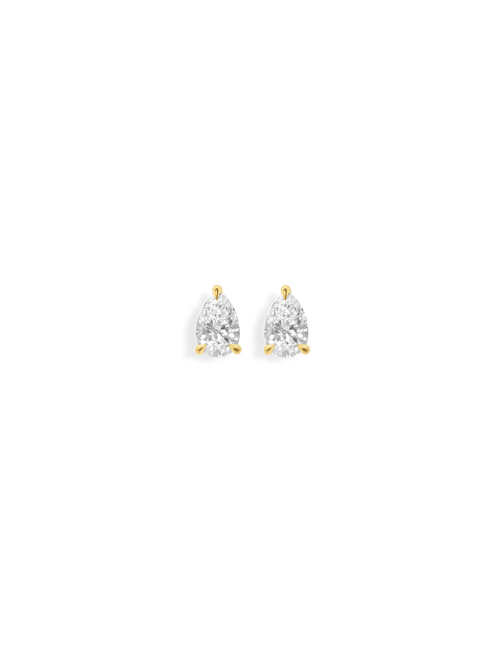 Pear Diamond Studs - View
