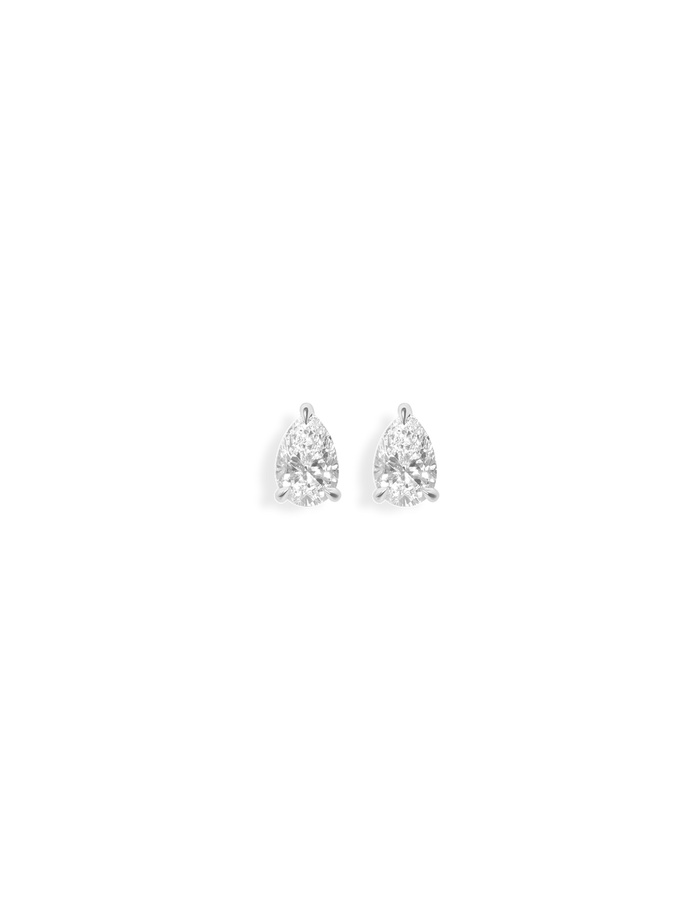 Pear Diamond Studs - View