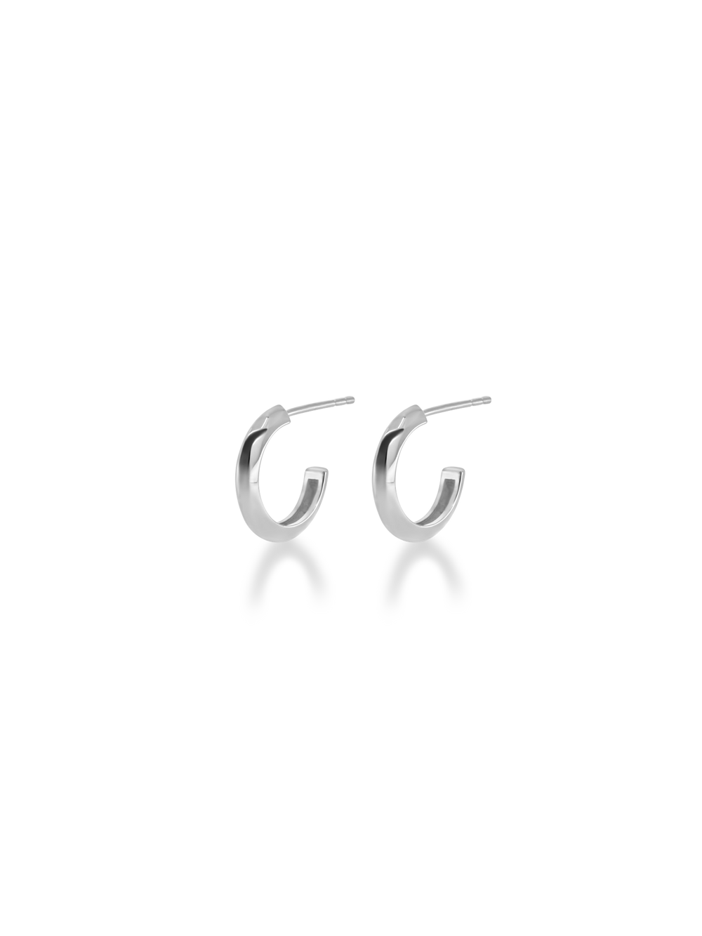 Petite Knife Edge Hoops - View