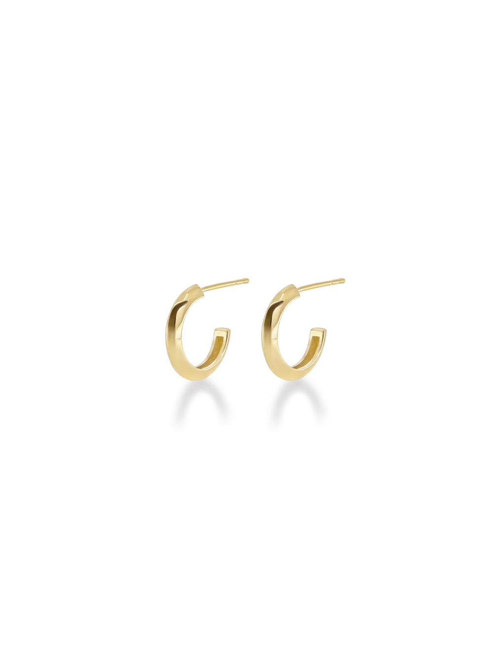 Petite Knife Edge Hoops - View