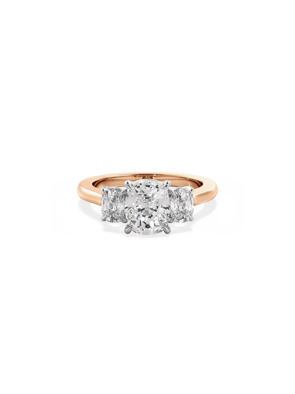 Elongated Cushion Trilogy Ring - View