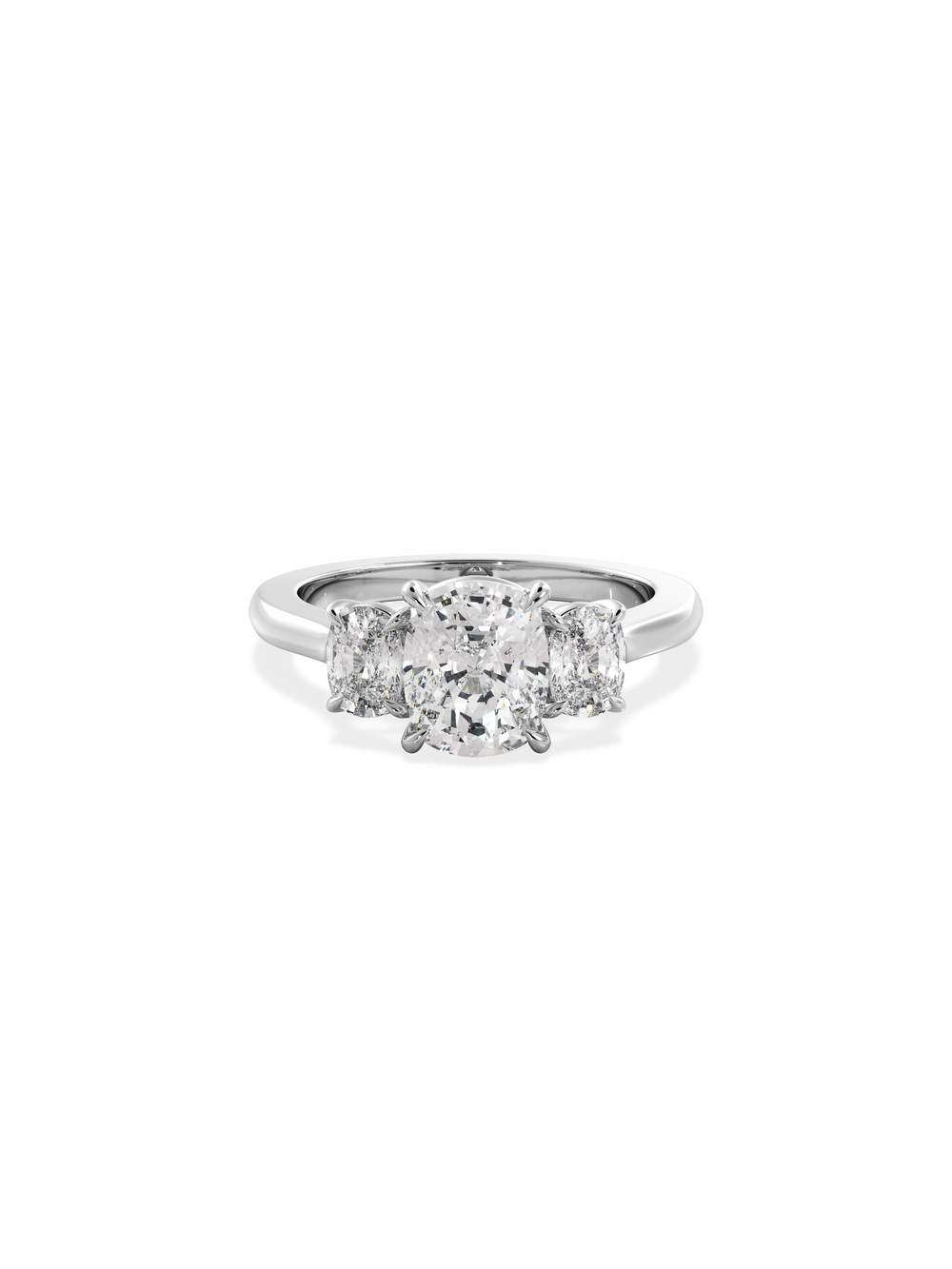 Elongated Cushion Trilogy Ring - View