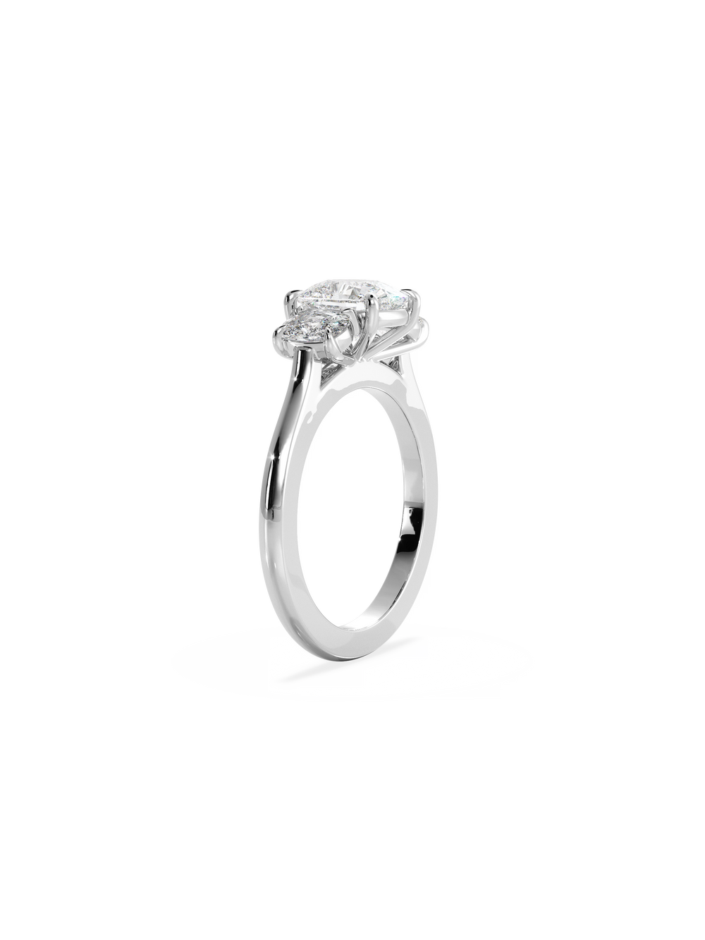 Elongated Cushion Trilogy Ring - View