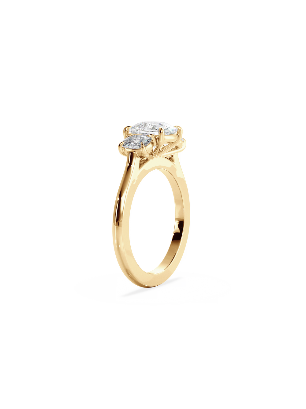 Elongated Cushion Trilogy Ring - View