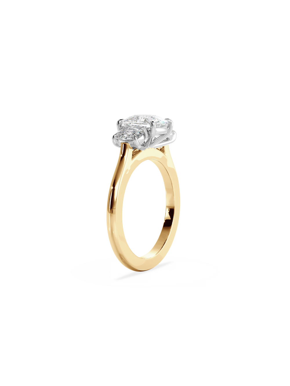 Elongated Cushion Trilogy Ring - View