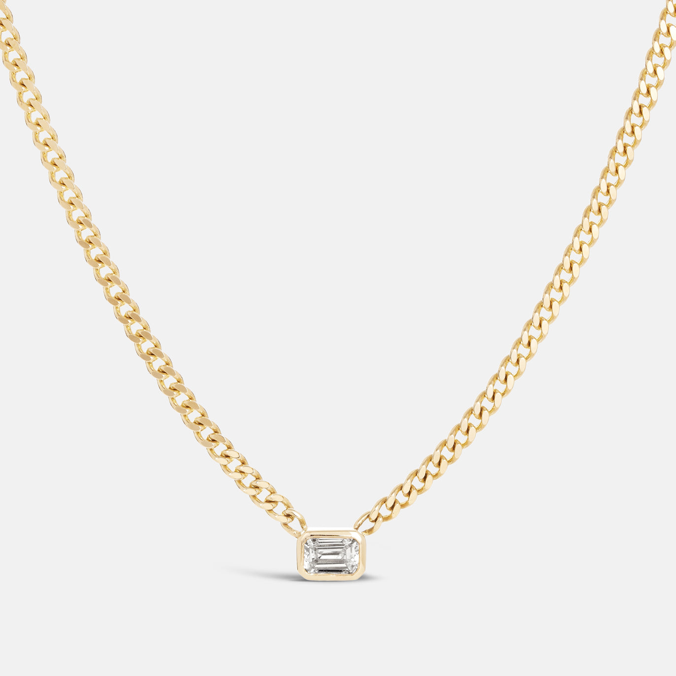 Emerald Curb Chain Necklace main image 0