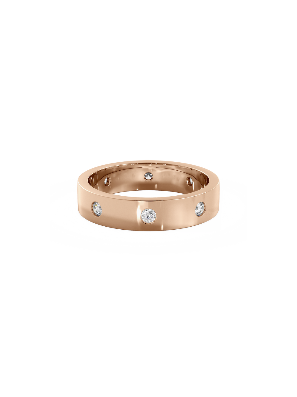 Round Inlay Cuff Ring - View