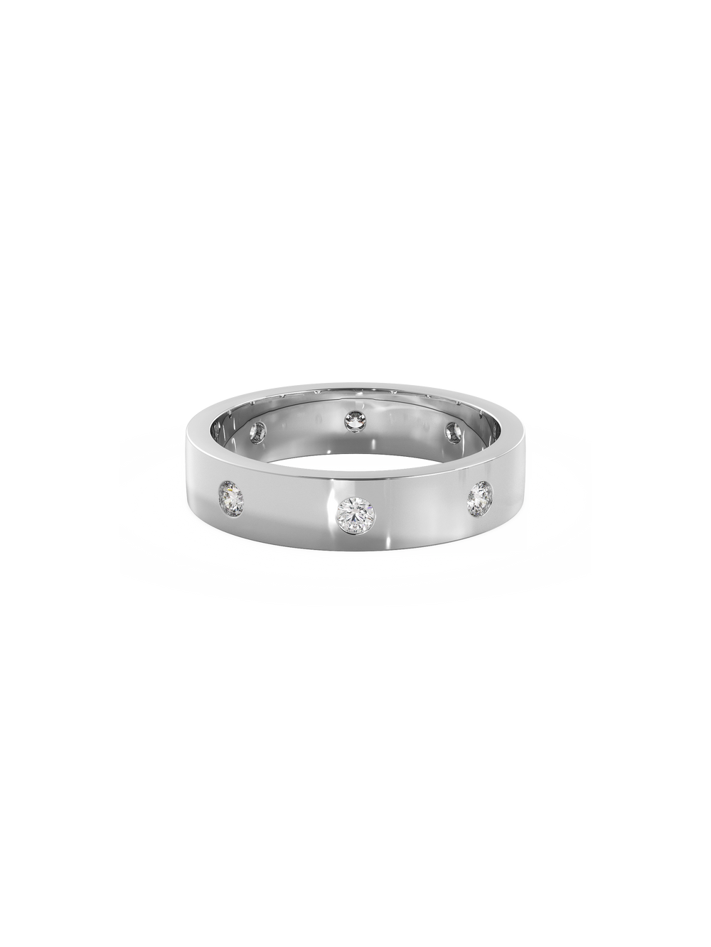 Round Inlay Cuff Ring - View