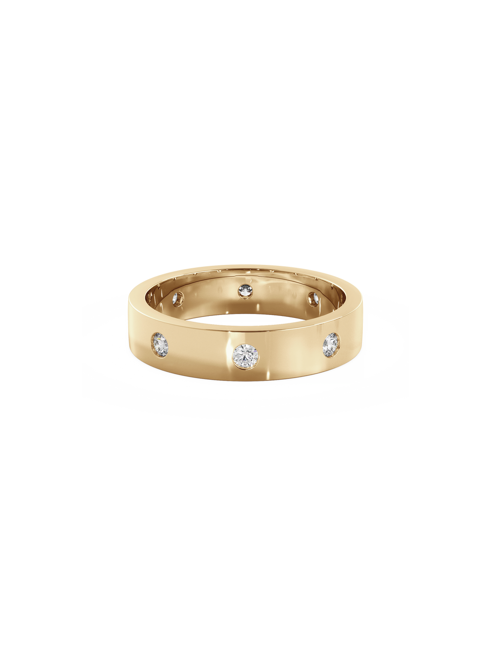 Round Inlay Cuff Ring - View