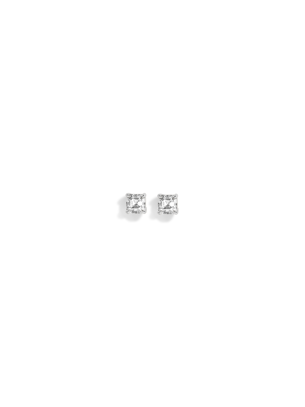 Asscher Diamond Studs - View