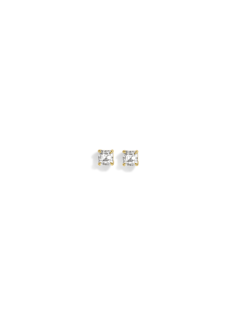 Asscher Diamond Studs - View