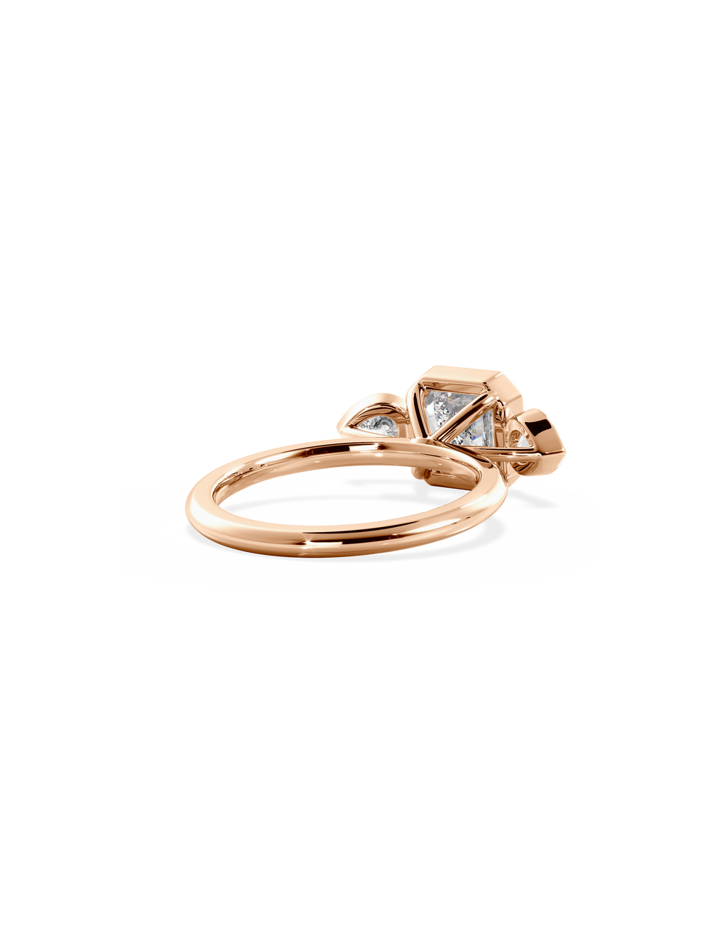 Asscher Bezel Amira Ring - View