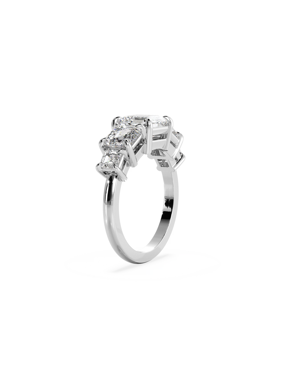 Asscher Signature Five-Stone Ring - View