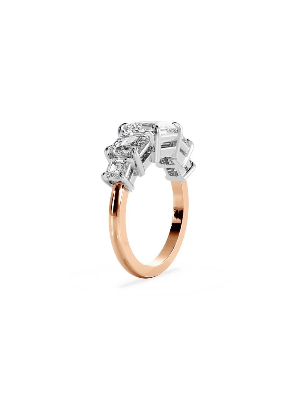 Asscher Signature Five-Stone Ring - View