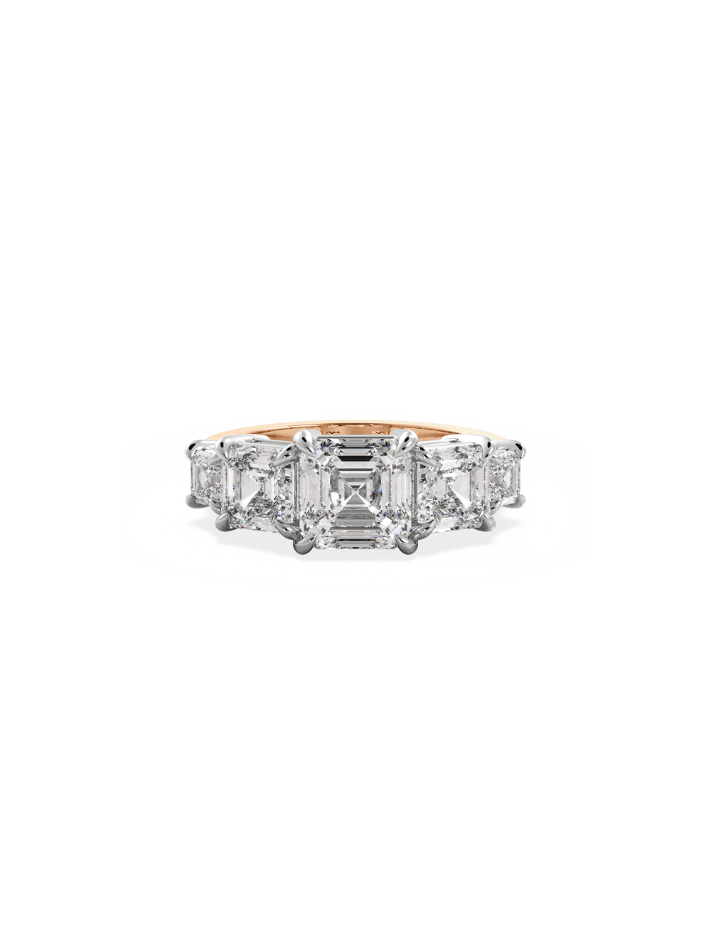 Asscher Signature Five-Stone Ring - View