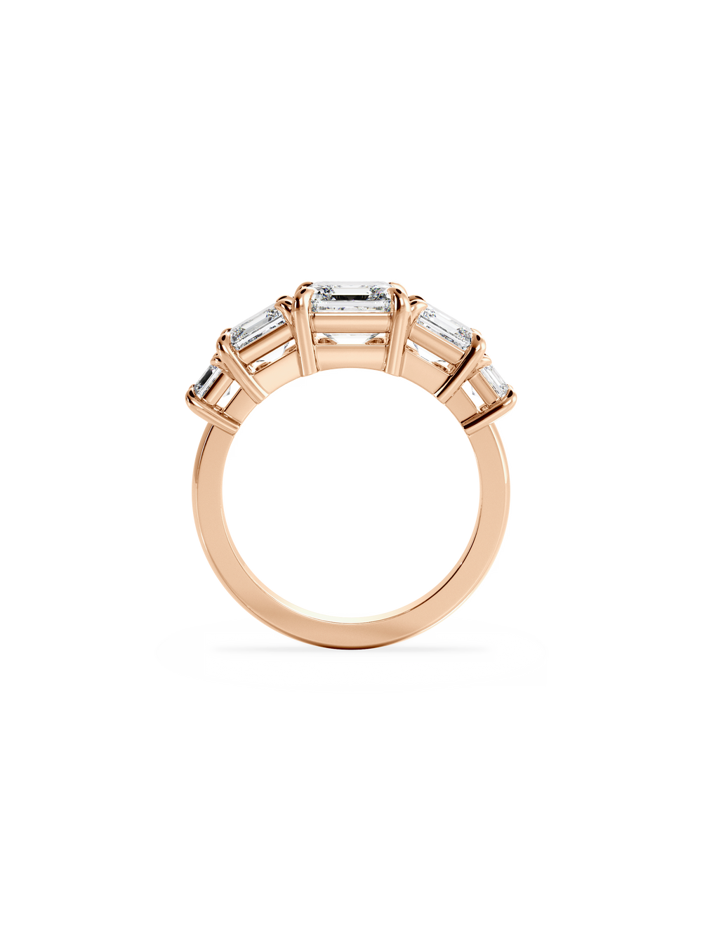 Asscher Signature Five-Stone Ring - View