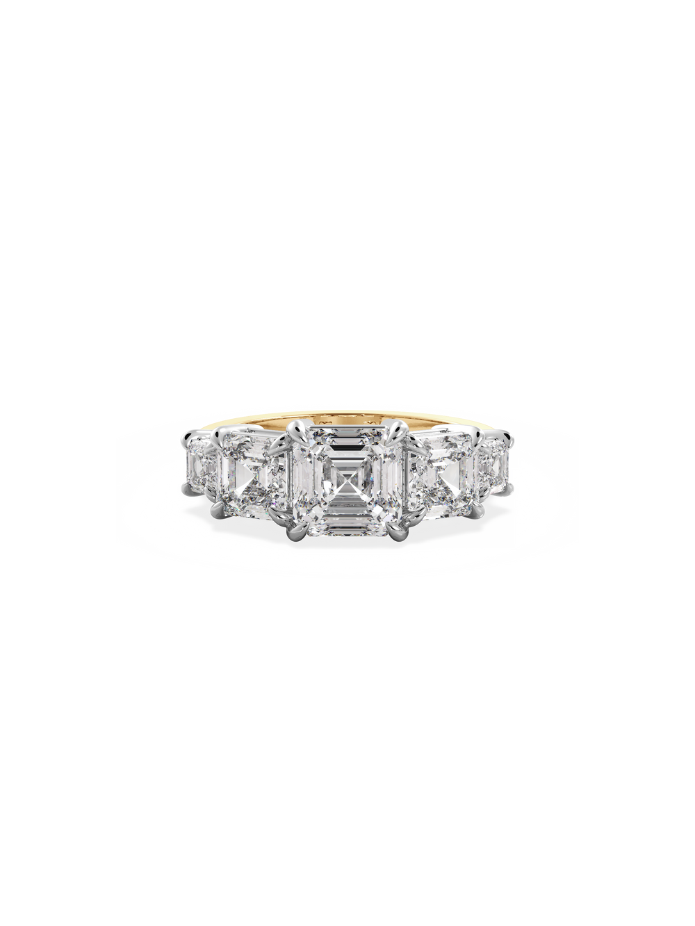Asscher Signature Five-Stone Ring - View