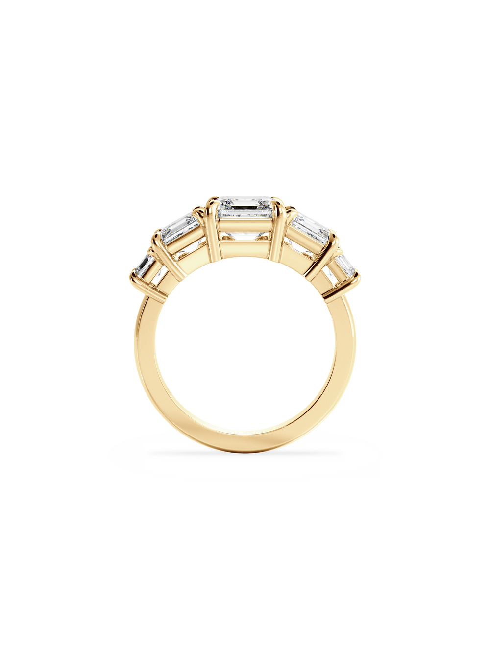 Asscher Signature Five-Stone Ring - View