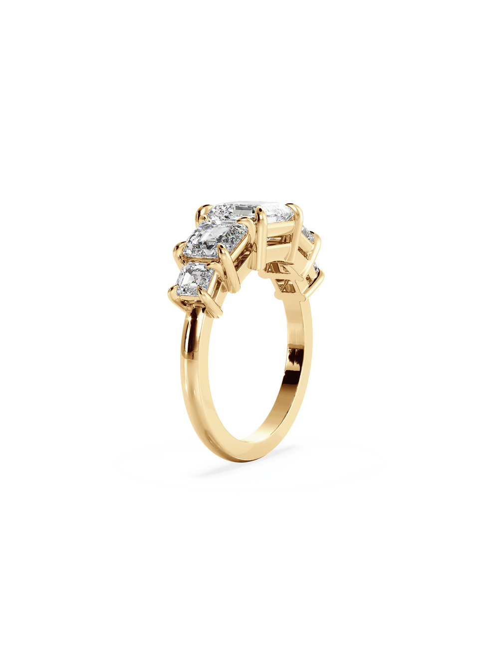 Asscher Signature Five-Stone Ring - View