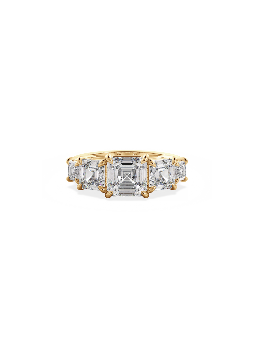 Asscher Signature Five-Stone Ring - View
