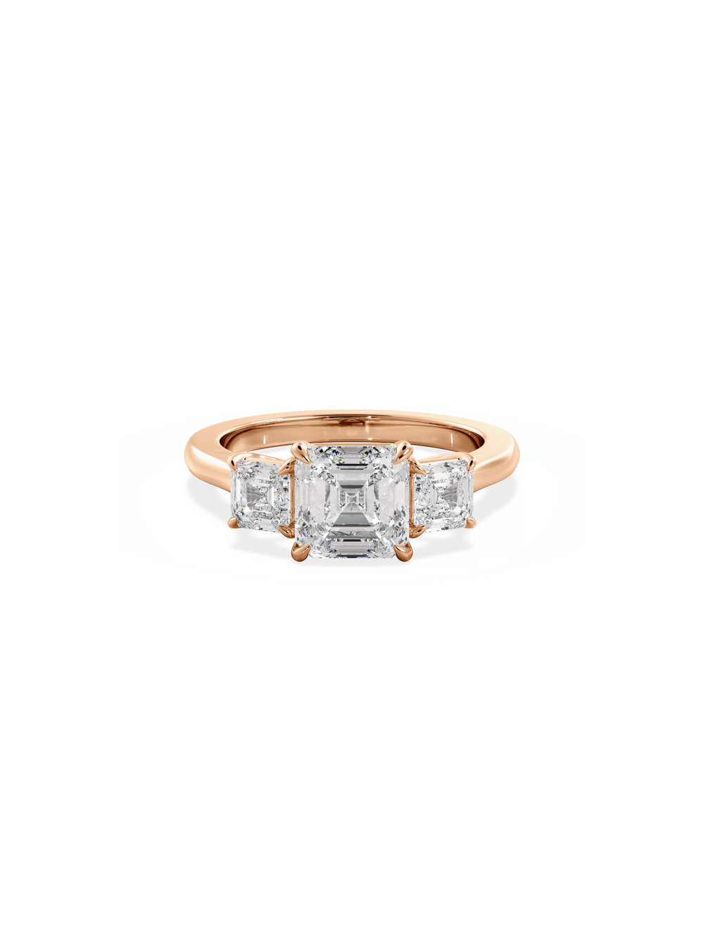 Asscher Trilogy Ring - View