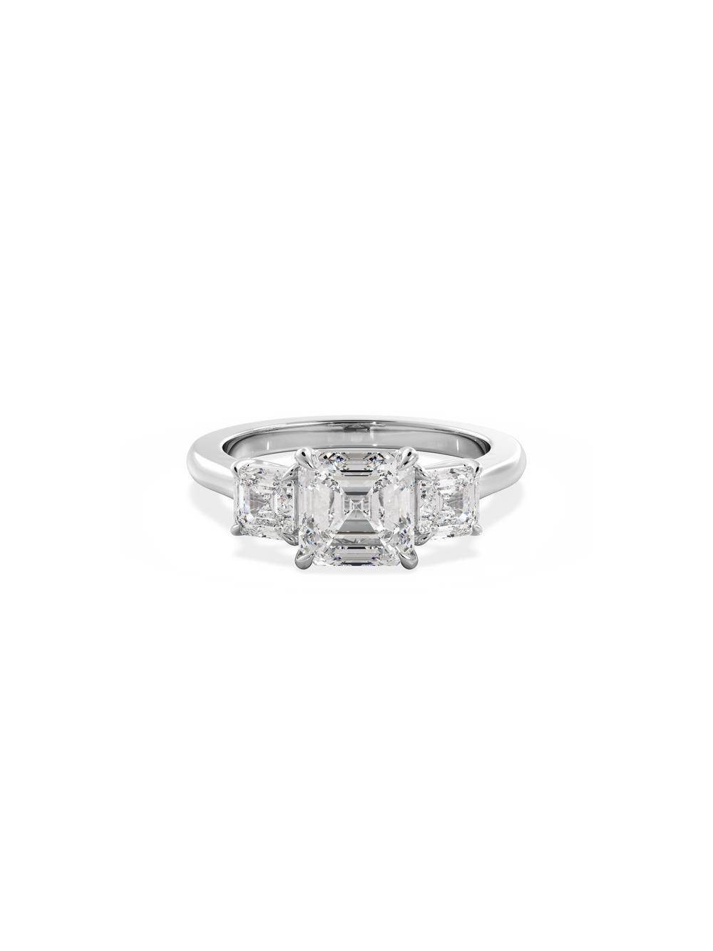 Asscher Trilogy Ring - View