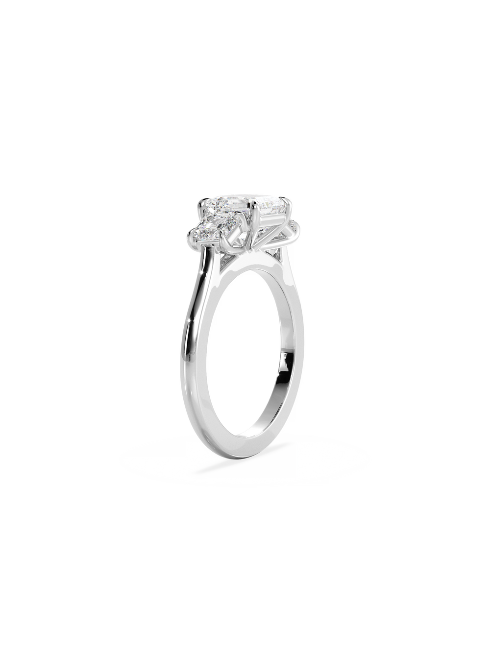 Asscher Trilogy Ring - View