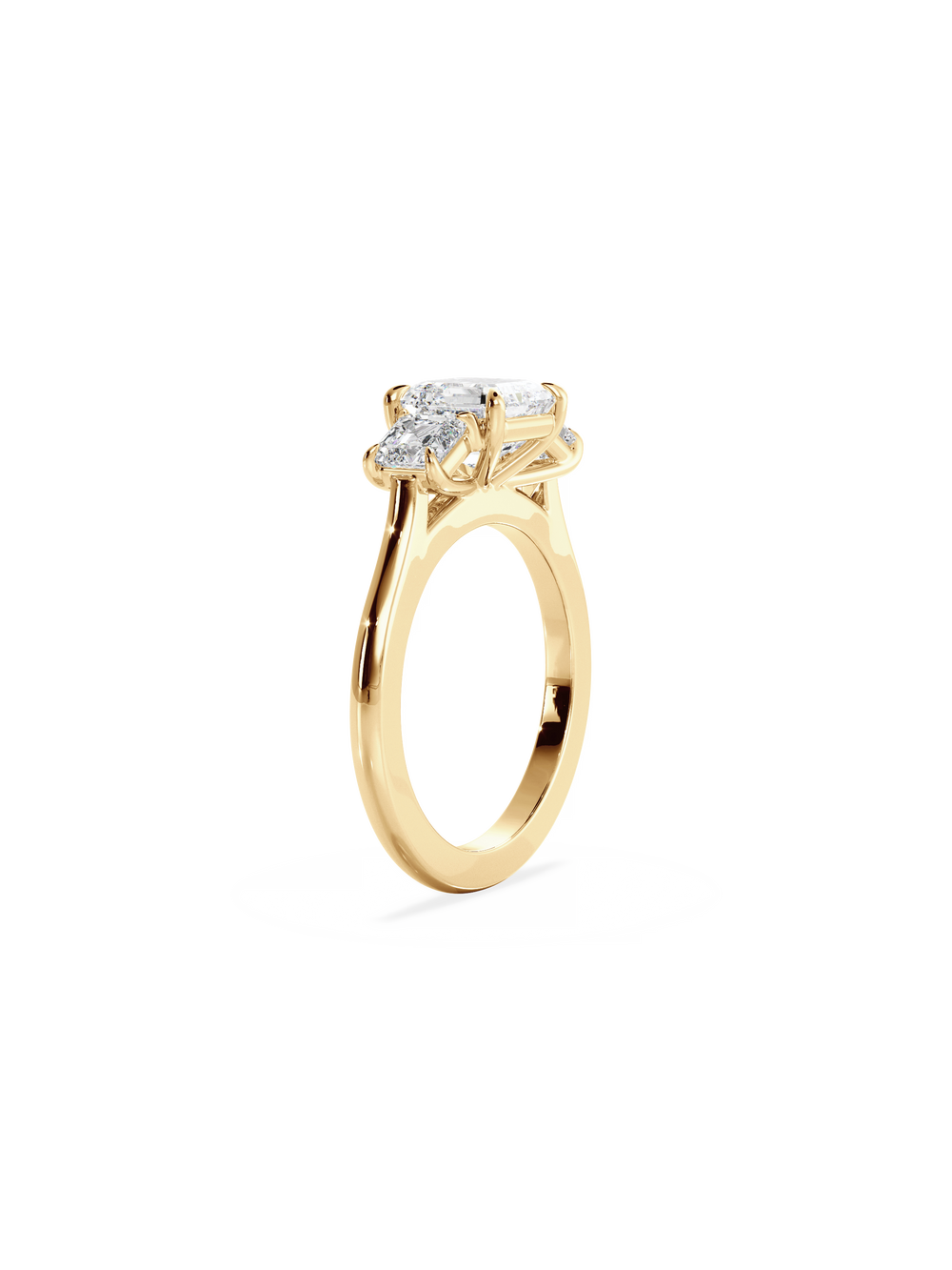 Asscher Trilogy Ring - View