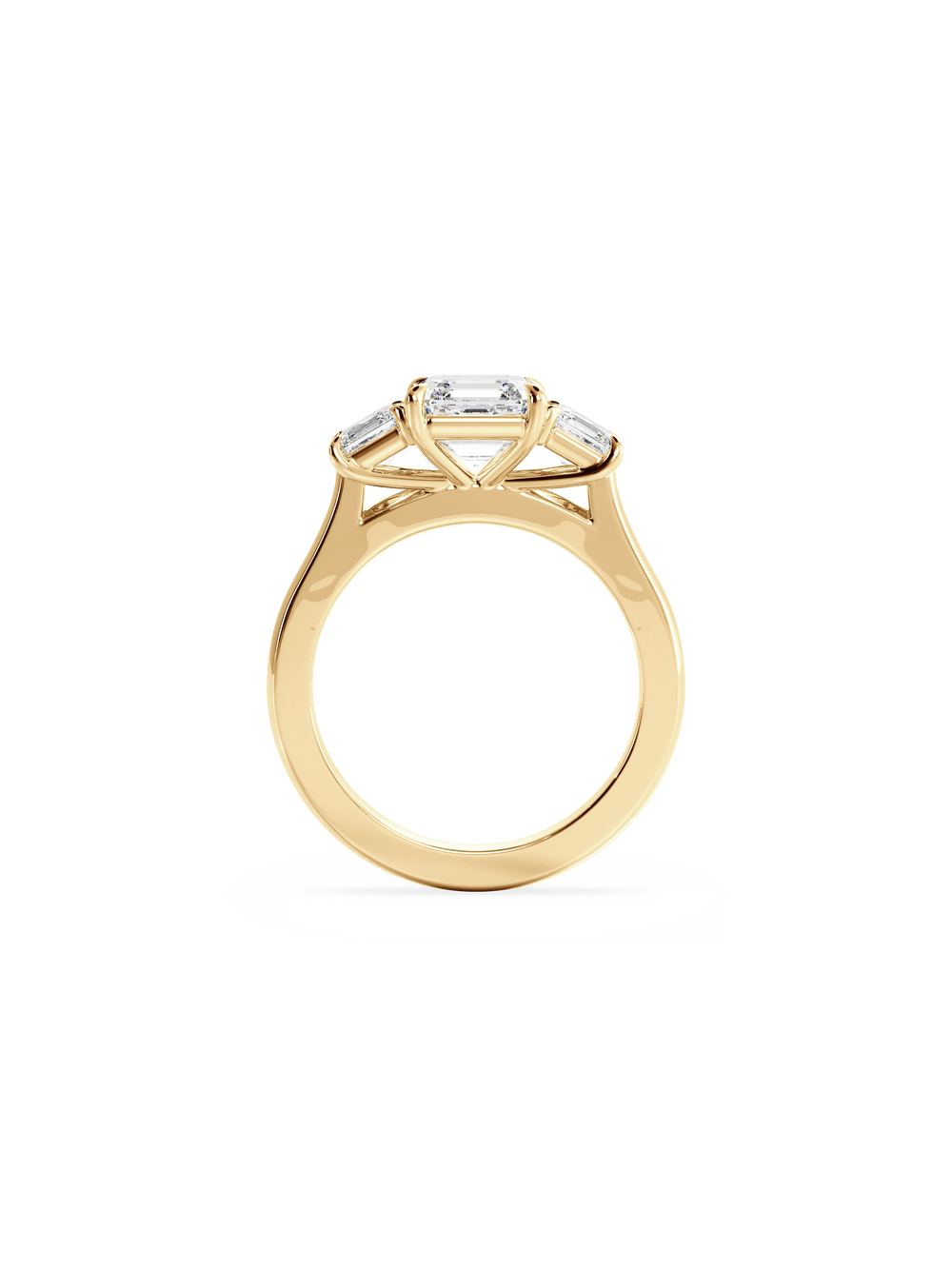 Asscher Trilogy Ring - View