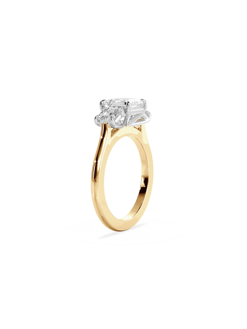 Asscher Trilogy Ring - View