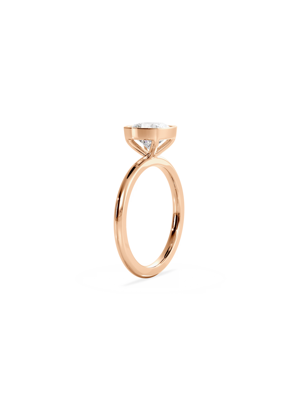 Cushion Signature Bezel Solitaire Ring - View