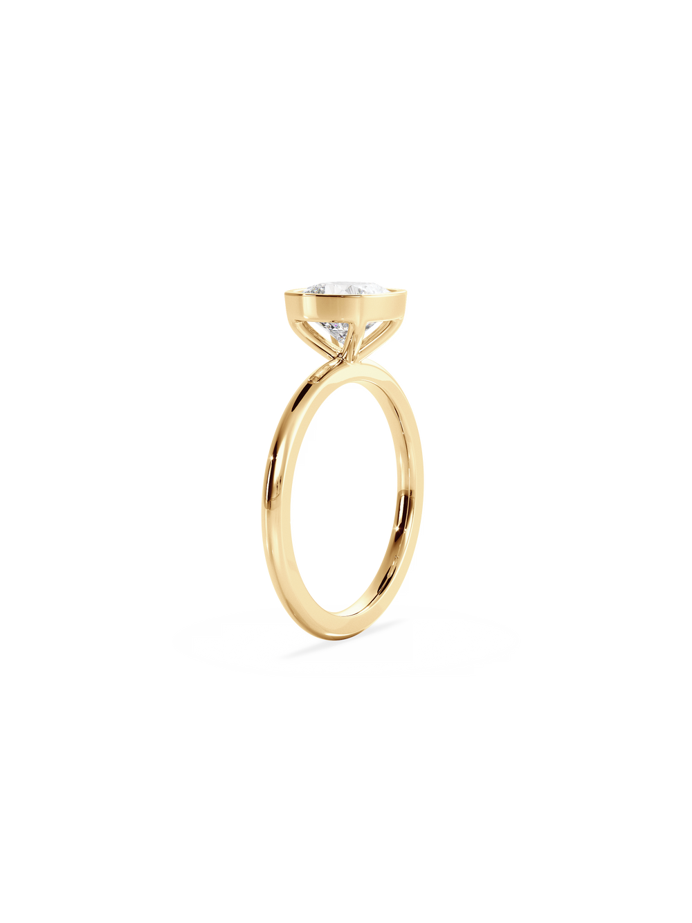 Cushion Signature Bezel Solitaire Ring - View