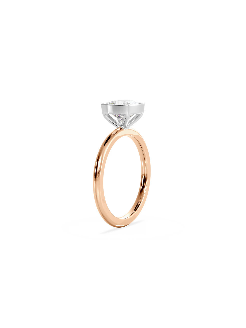 Cushion Signature Bezel Solitaire Ring - View