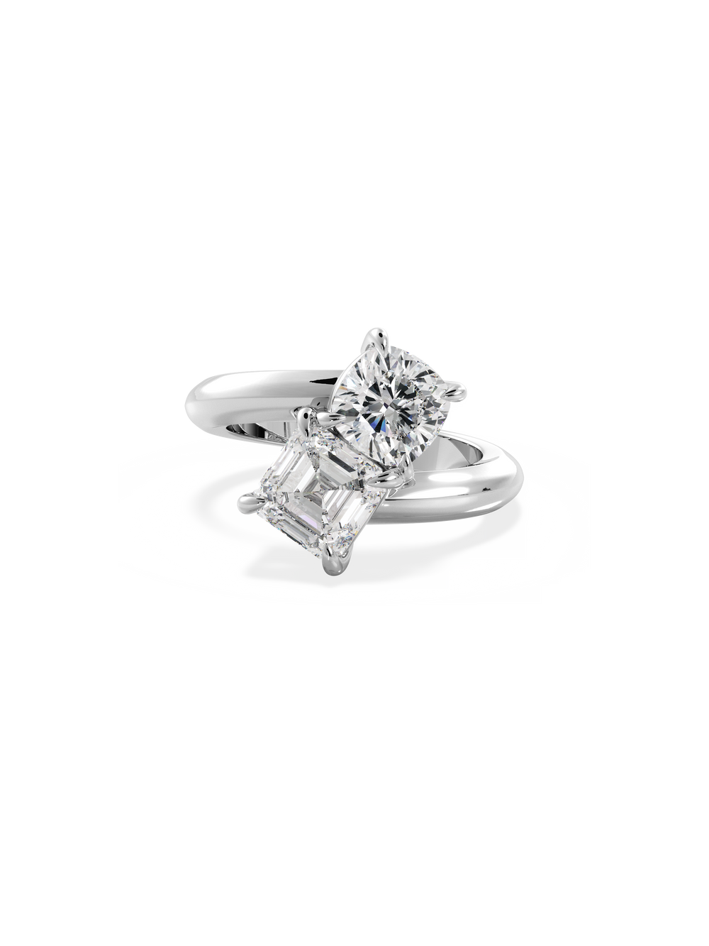 Cushion Jean Toi et Moi Ring - View