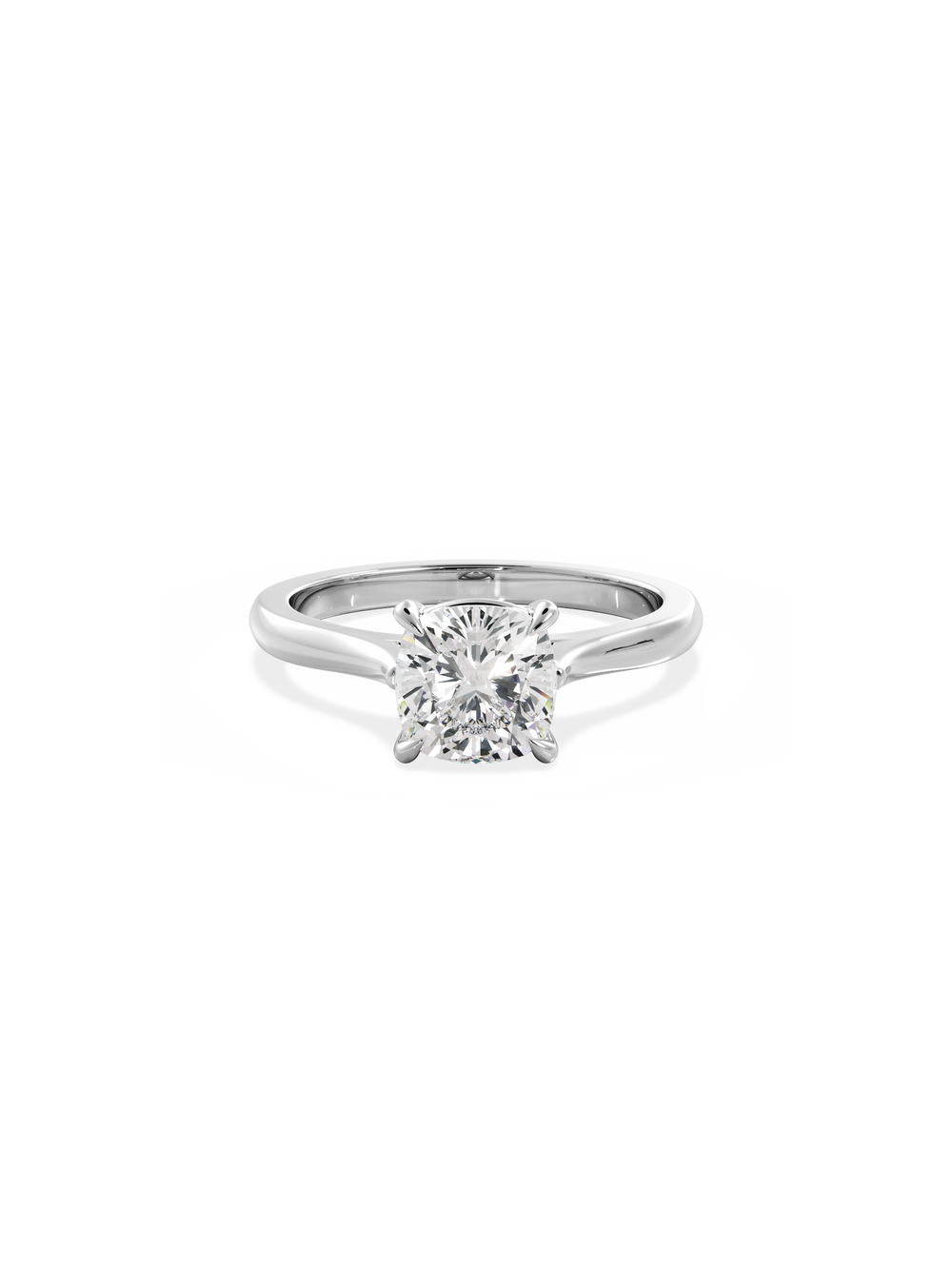 Cushion Classic Solitaire Ring - View