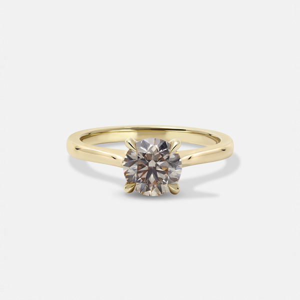1.17ct Champagne Round Classic Solitaire