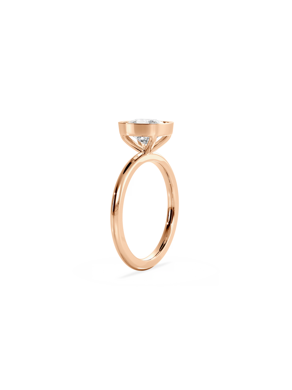 Elongated Cushion Signature Bezel Solitaire Ring - View
