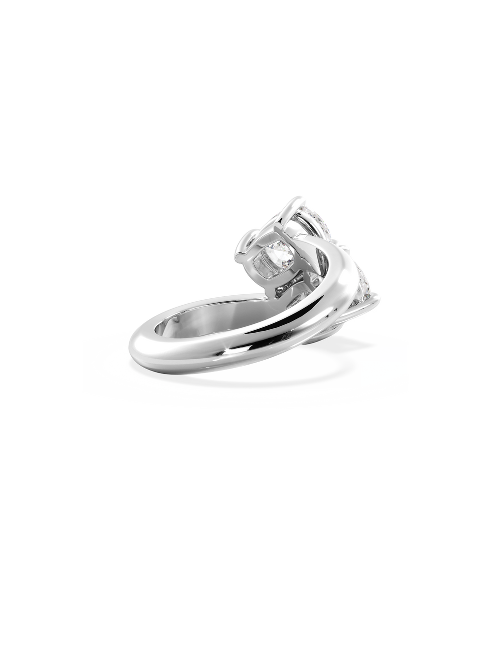 Elongated Cushion Jean Toi et Moi Ring - View