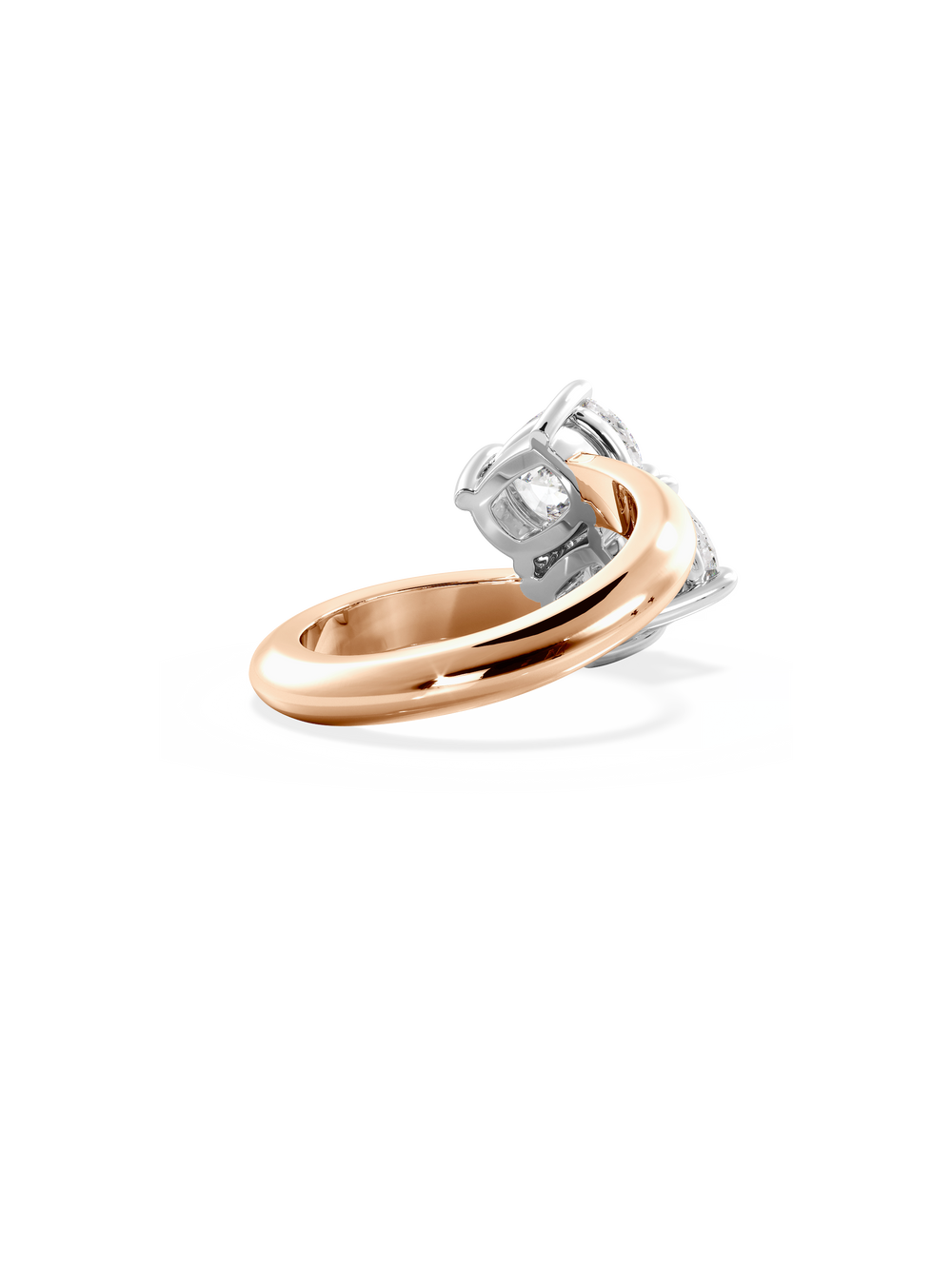 Elongated Cushion Jean Toi et Moi Ring - View