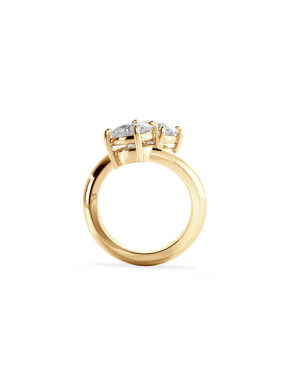 Elongated Cushion Jean Toi et Moi Ring - View