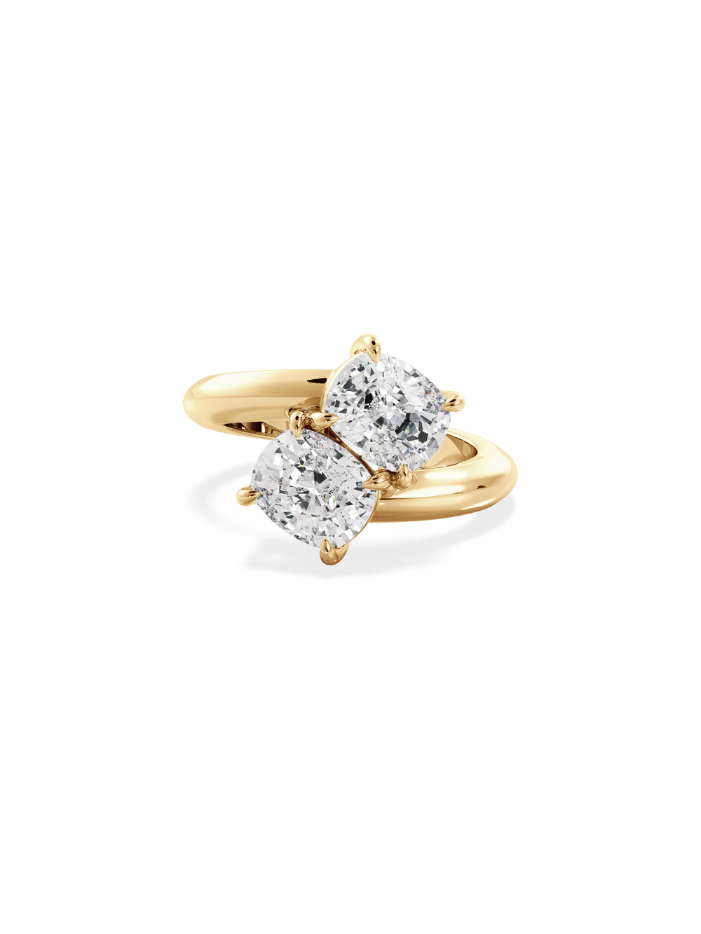 Elongated Cushion Jean Toi et Moi Ring - View