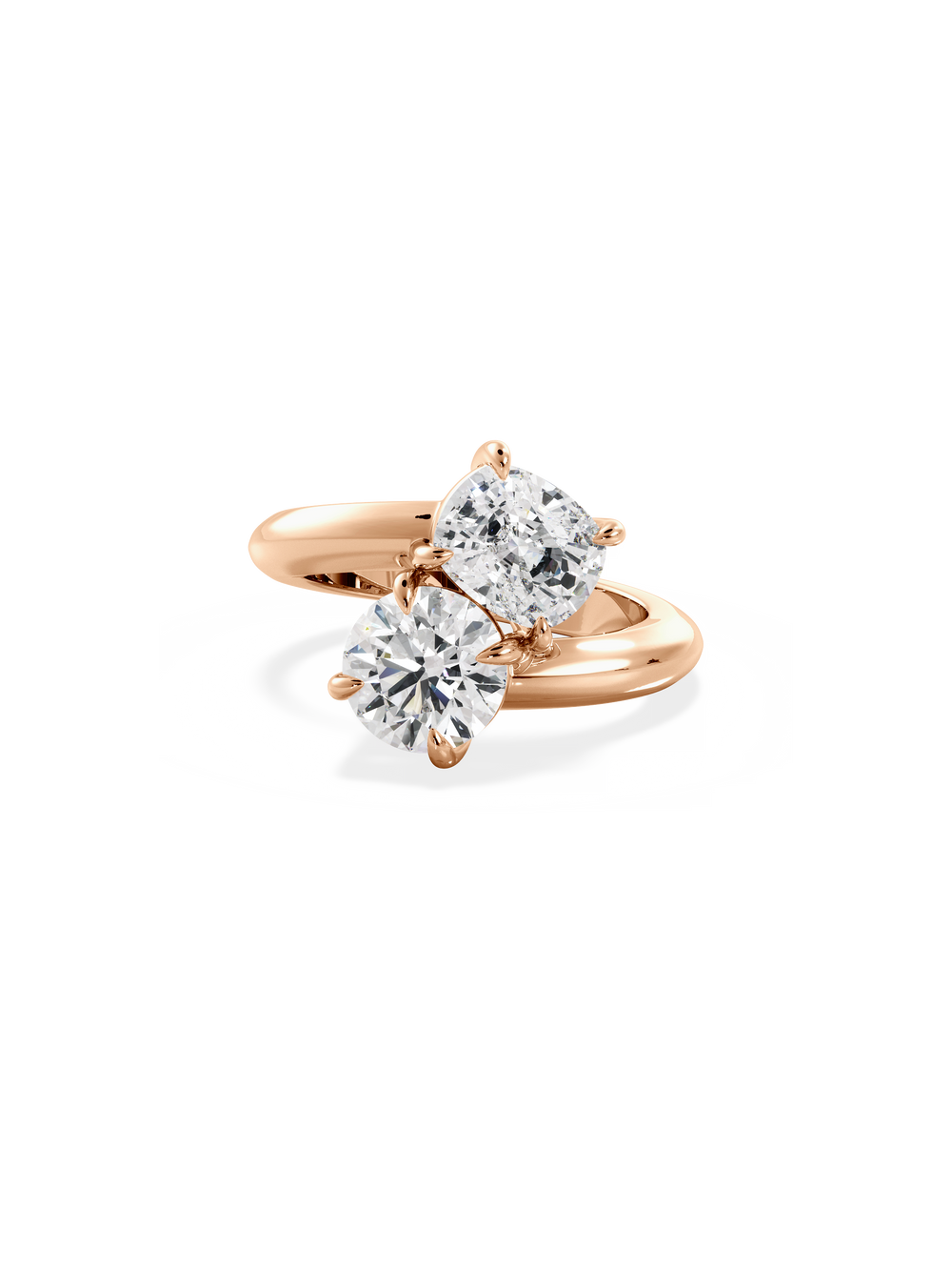 Elongated Cushion Jean Toi et Moi Ring - View