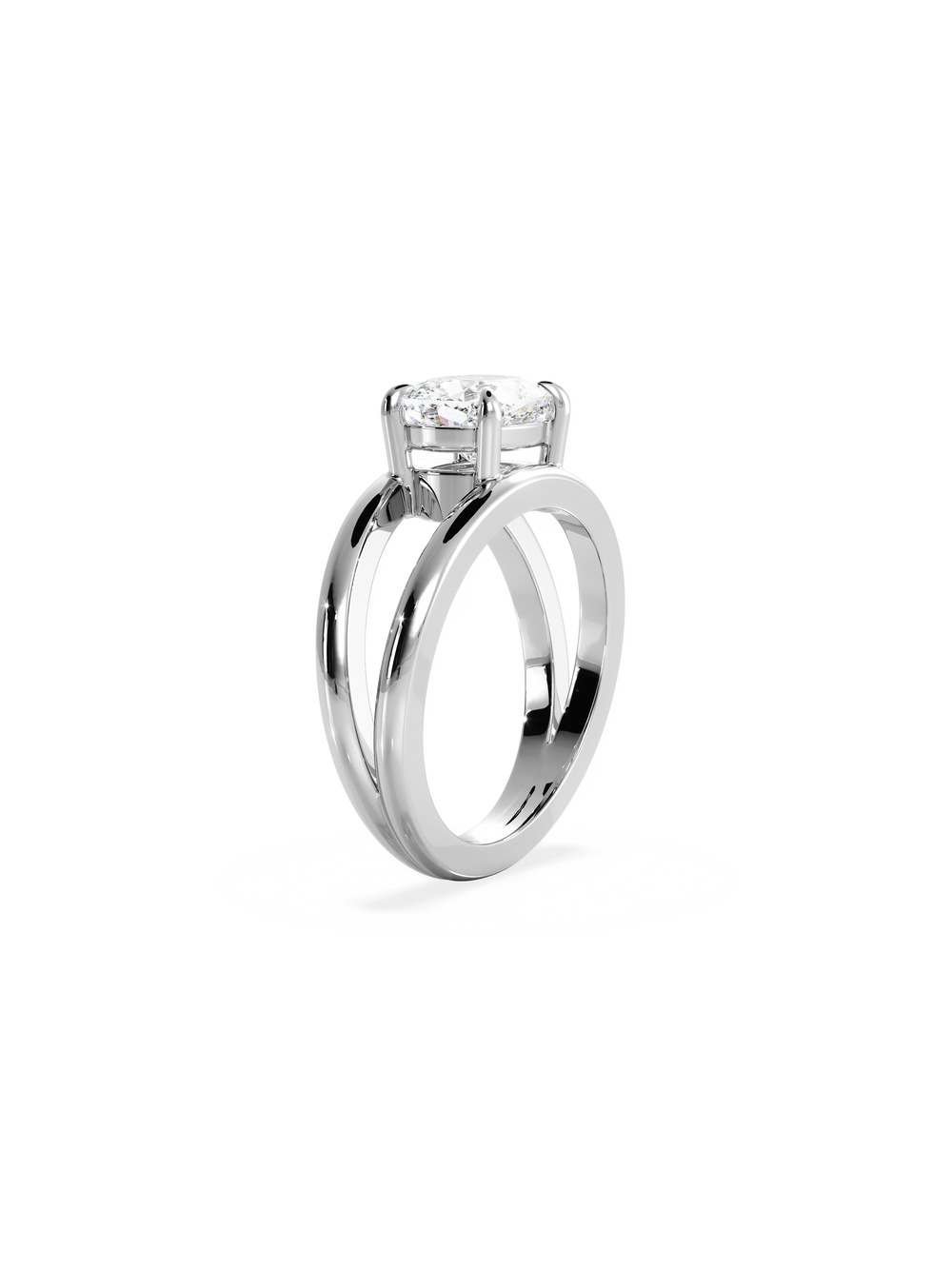 Elongated Cushion Signature Double Band Ring - View