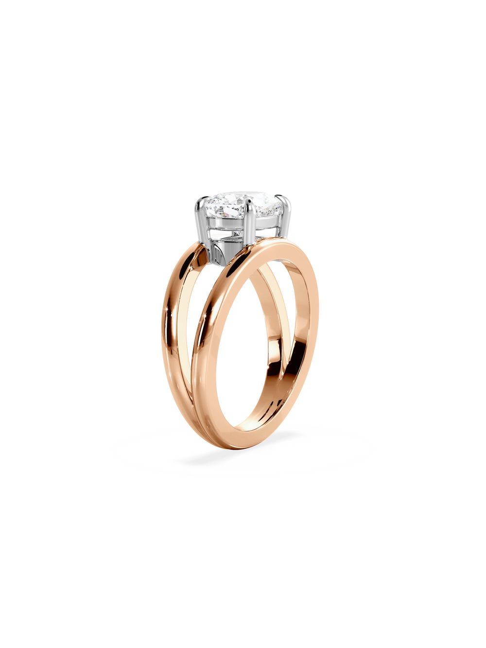 Elongated Cushion Signature Double Band Ring - View