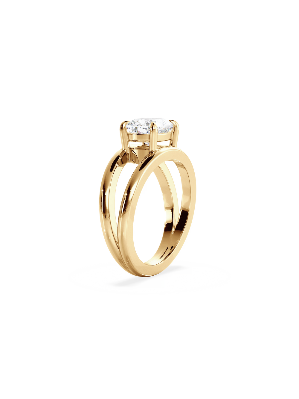 Elongated Cushion Signature Double Band Ring - View