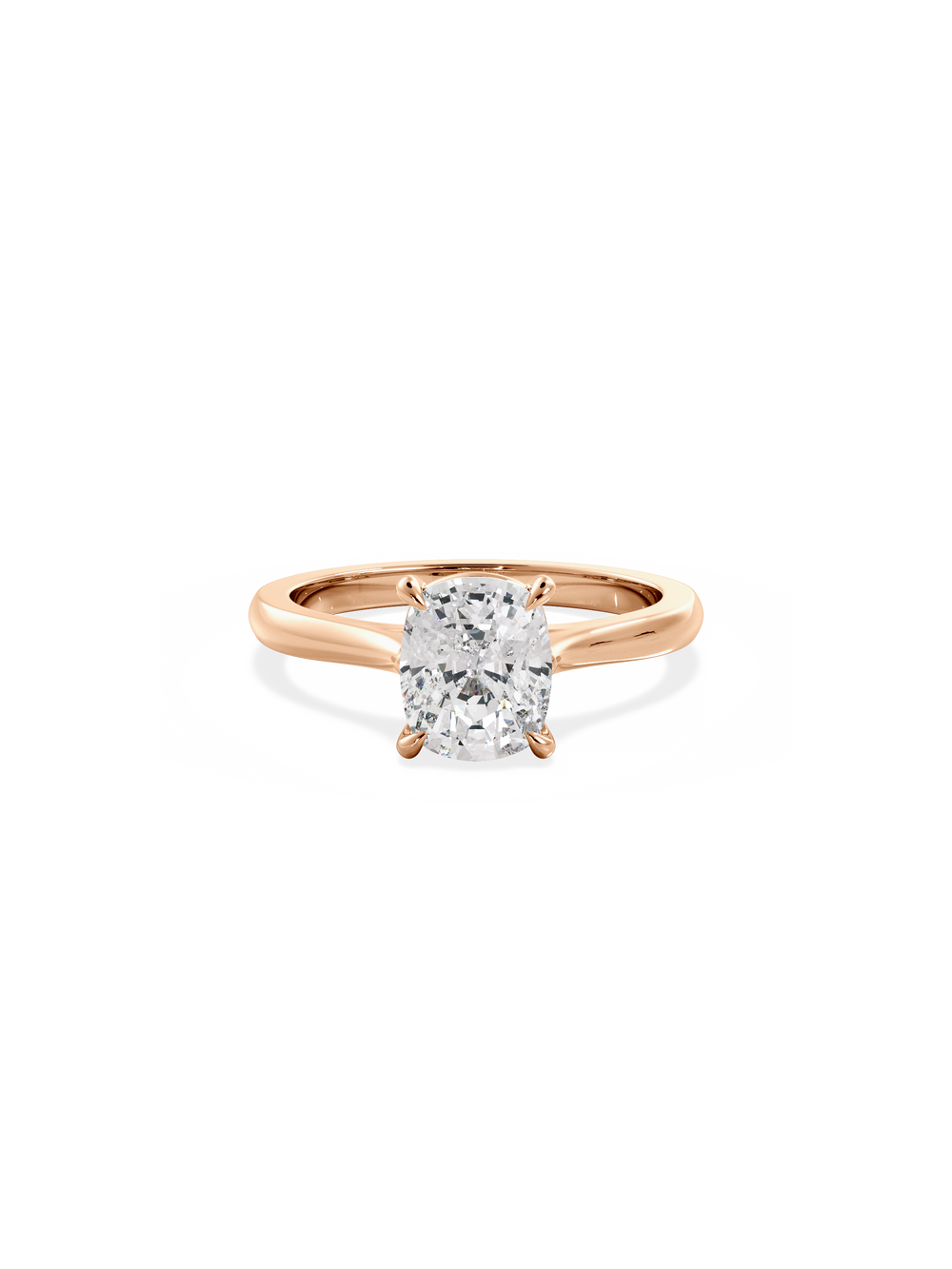 Elongated Cushion Classic Solitaire Ring - View