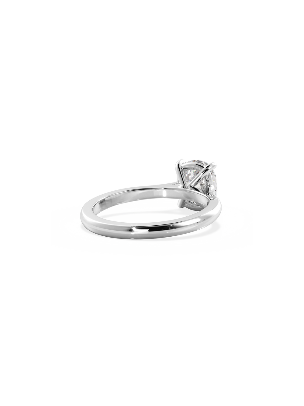 Elongated Cushion Classic Solitaire Ring - View