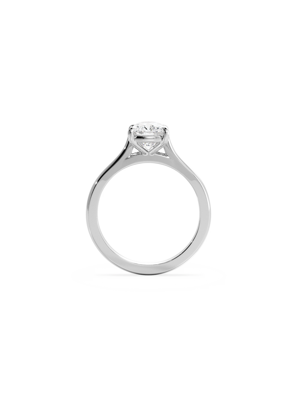 Elongated Cushion Classic Solitaire Ring - View