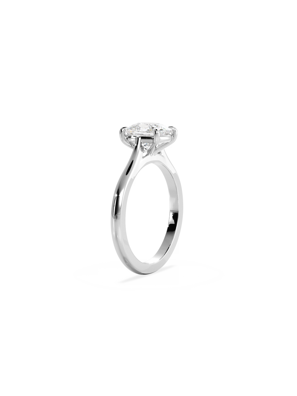 Elongated Cushion Classic Solitaire Ring - View