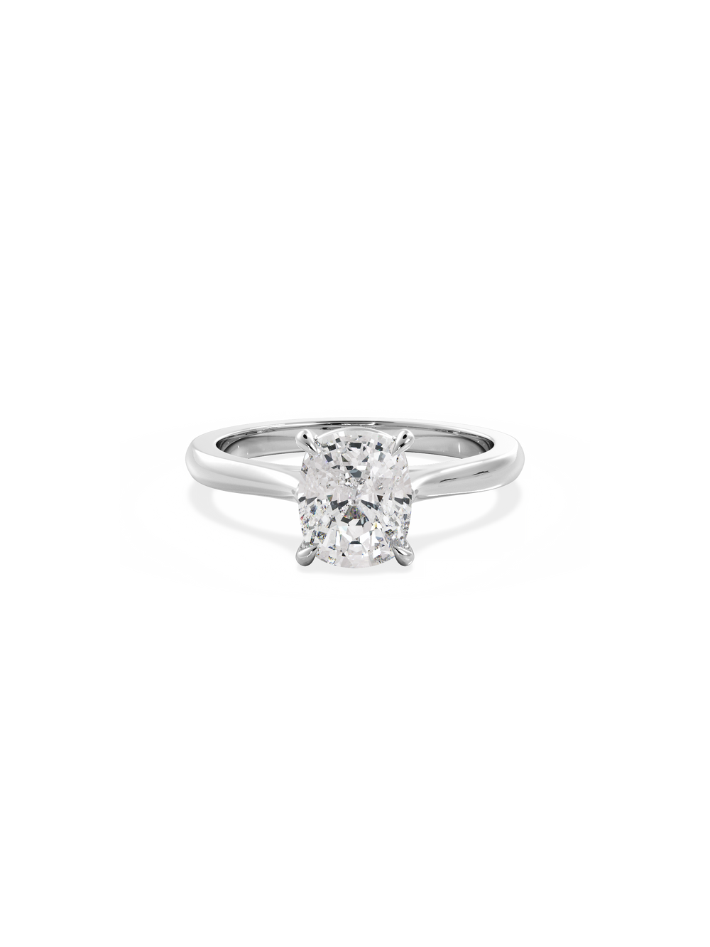 Elongated Cushion Classic Solitaire Ring - View